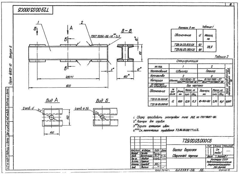 Опора подвесная пружинная горизонтальных трубопроводов Т29. Страница 7